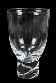 Steuben Signed Twisted Footed Vase