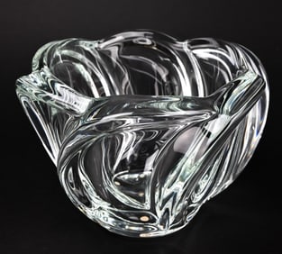 Art Vannes France Spiral Crystal Bowl