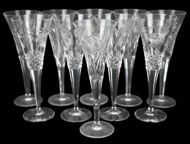 10 Waterford Crystal Millennium Champagne Flutes (1 of 16)