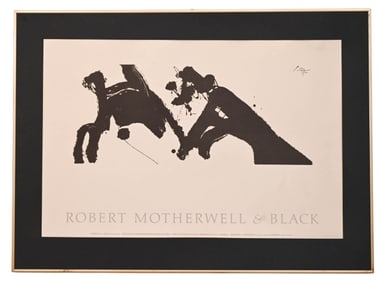 Robert Motherwell & Black Signed 1979 Poster