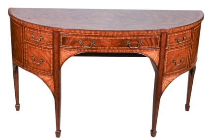 Maitland Smith Chinoisserie Demilune Sideboard