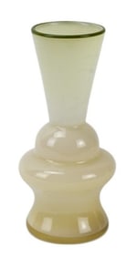 Studio Paran Signed Blown Art Glass Yellow Vase