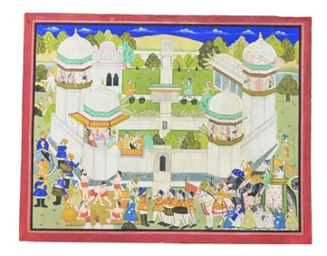 Maharao Ram Singh Procession Watercolor Painting