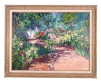 Sandra Boschet Signed Oil Painting Spring Pastels