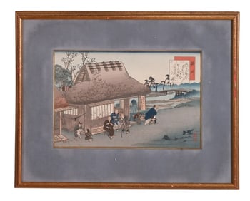 Tamenohn Wood Block From 23 Stages of Tokaido