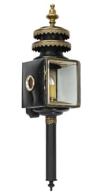 Antique Regency Tole Carriage Lantern Refurbished