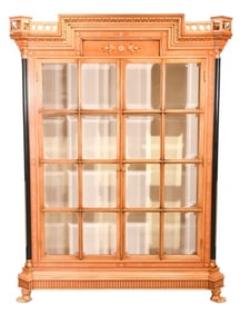 Italian Biedermeier Style Vitrine Cabinet