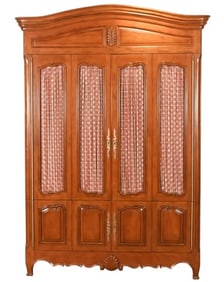 Empire Style Hand Carved Entertainment Cabinet