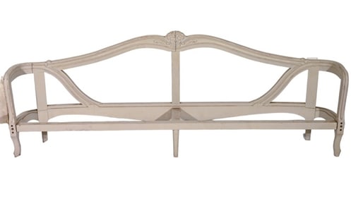 Swedish Gustavian Style Carved Painted Foot Board