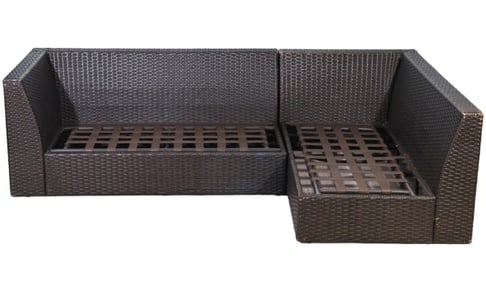 All Weather Wicker Outdoor L Couch