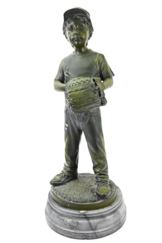 Jim Davidson Signed Bronze Sculpture Boy at Base (1 of 13)
