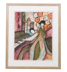 Expressionist Mixed Media Painting