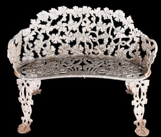 Antique Victorian Cast Iron Outdoor Settee