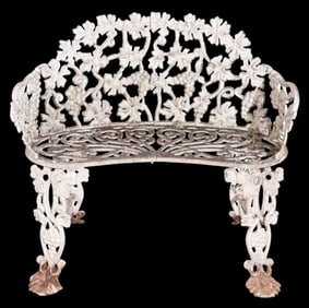 Antique Cast Iron Twig and Vine Outdoor Chair