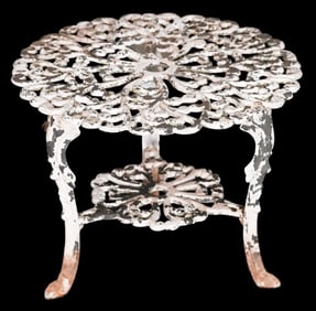 Antique Cast Aluminum Outdoor Center Table