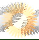 Hand Carved Gilt Sunburst Beveled Mirror