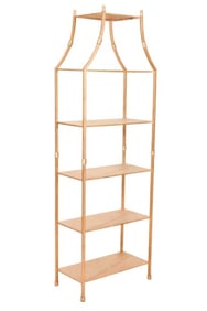 Silas Curved Gold Iron Etagere
