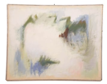 Howard Signed Mid C Abstract Large Oil Painting