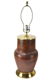 Hammered Copper Urn Form Table Lamp