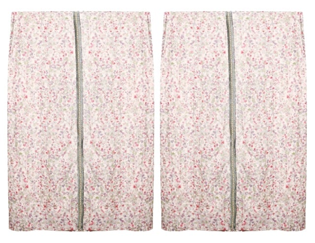 4 Linen Window Panels with Water Color Print (1 of 13)