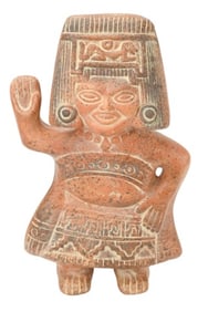 Vintage Mexican Mayan Pottery Fertility Statue