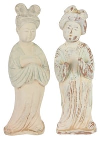 Tang Dynasty Style Asian Couple Ceramic Figurine