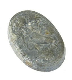 Solid Lead Doorstop with Bird & Grapevine Motif