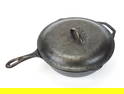 Vintage Lodge Cast Iron Covered Frying Pan