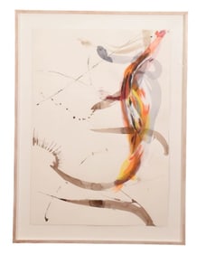 Linda Schrank Signed Abstract Watercolor Painting