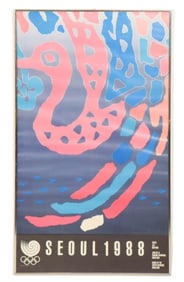 Seoul 1988 Olympics Framed Poster