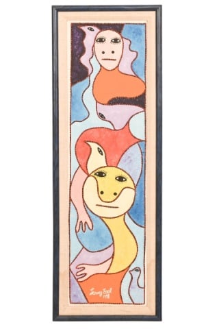 Levoy Exil Signed Untitled Oil on Board Painting (1 of 12)