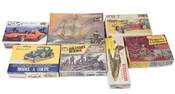 7 Vintage Toy Model Kits in Original Boxes