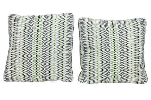 Pair Custom Upholstered Down Throw Pillows (1 of 8)