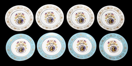 8 Aynsley 1776 U.S. Bicentennial China Plates