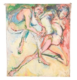 Elizabeth Silver Expressionist Acrylic Painting
