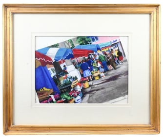 Sandra Boschet Signed Pastel Colors of Nice