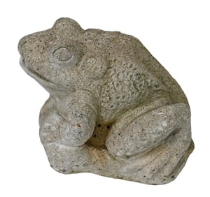 Cast Stone Seated Frog Garden Statue