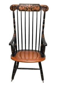 Hitchcock Style Painted Rocking Chair