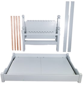 Maine Cottage Painted Bed Frame on Casters