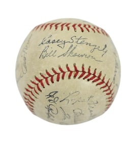 Vintage 1950's Major Baseball w Printed Signature