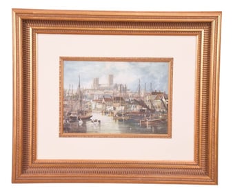 Mixed Media Painting Brayford Pool & Cathedral