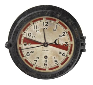 WWII Chelsea Clock Co. Marine Radio Room Clock
