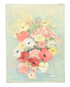 E. McAlenney Signed Mid C Still Life Oil Painting