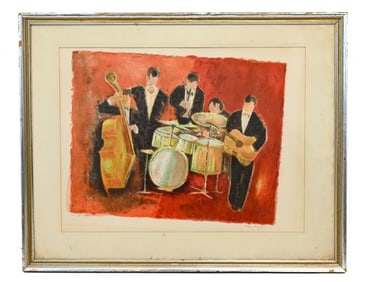 Tony Agostini Signed Serigraph of Quartet w COA