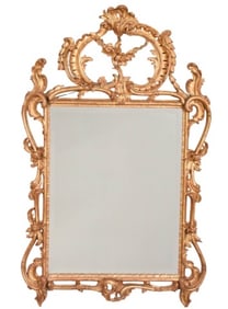 Antique Hand Carved Gilt Wall Mirror