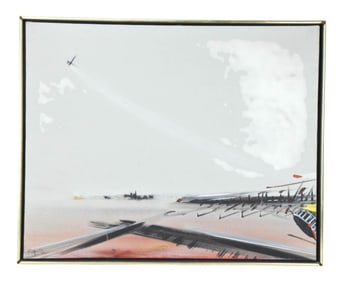 Signed 1972 Abstract Oil Painting