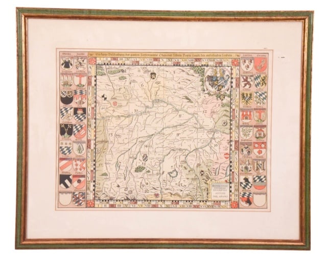Hand Colored Engraving Philipp Apian Bavarian Map (1 of 10)