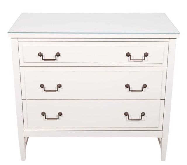 Italian Made White Dresser with Glass Top (1 of 13)