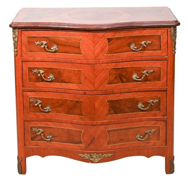 Antique Louis XV Carved Rosewood Ormolu Commode (1 of 15)