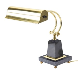 Brass and Marble Desk Lamp